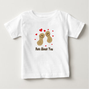 Camiseta Para Bebê Loucos sobre você humor bonito da chalaça da