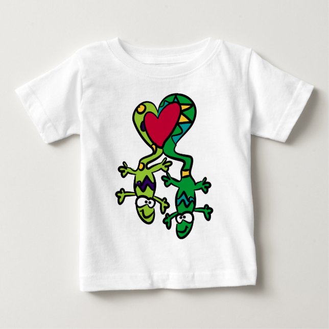 Camiseta Para Bebê Love Lizards (Frente)