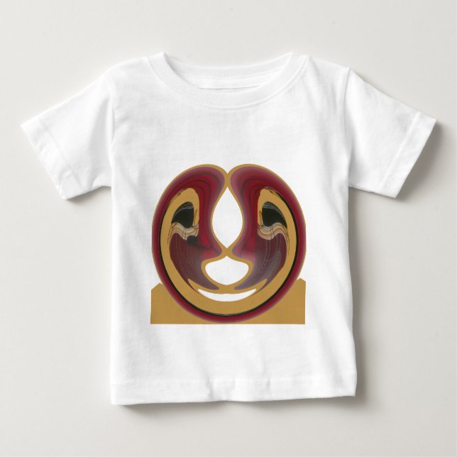 Camiseta Para Bebê Maasai Tribal Whirl Art Impressão (Frente)