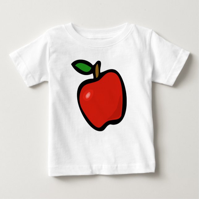 Camiseta Para Bebê Maçã (Frente)