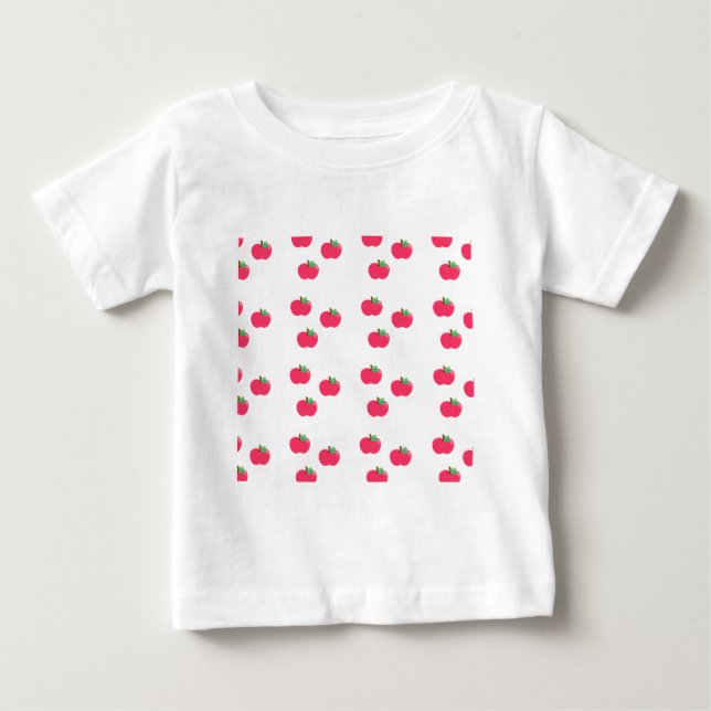 Camiseta Para Bebê maçã maçãs fruta comida vinha personalizar (Frente)