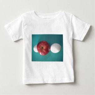 Camiseta Para Bebê Maçã vermelha gêmea para torta.JPG