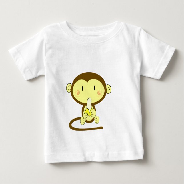 Camiseta Para Bebê Macaco (Frente)