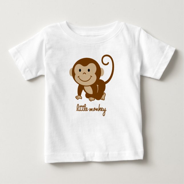 Camiseta Para Bebê macaco (Frente)