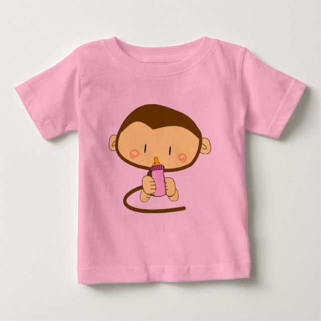 Camiseta Para Bebê Macaco-Bebê (Frente)
