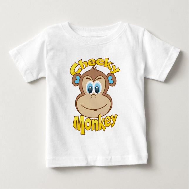 Camiseta Para Bebê Macaco Cheeky para rapazes (Frente)