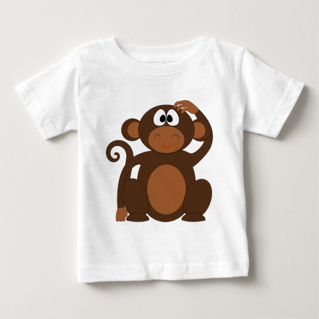 Camiseta Para Bebê Macaco-Cinto (Frente)