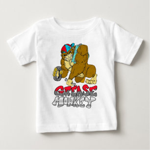 Camiseta Para Bebê Macaco de graxa