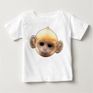 Camiseta Para Bebê Macaco do gengibre do bebê