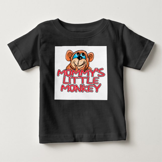 Camiseta Para Bebê Macaco mamãe (Frente)