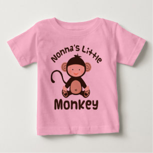 Camiseta Para Bebê Macaco pequeno de Nonnas