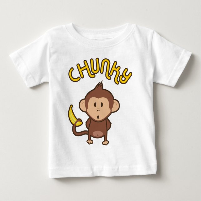 Camiseta Para Bebê Macaco robusto (Frente)