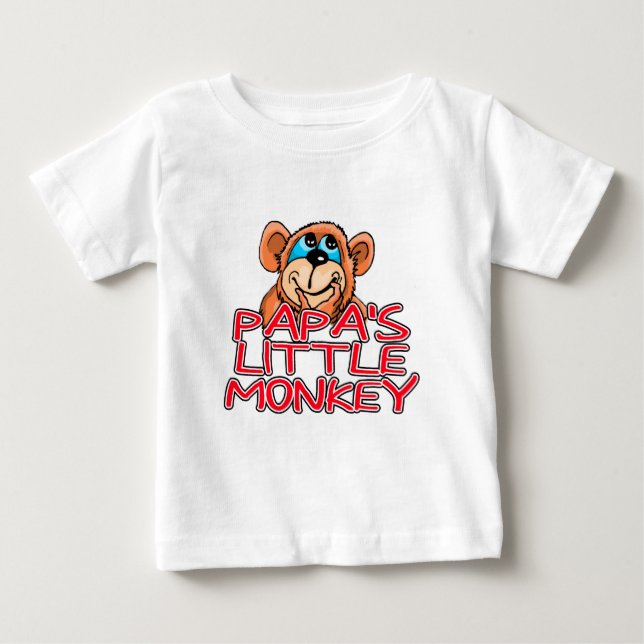 Camiseta Para Bebê Macaquinho do Papai (Frente)