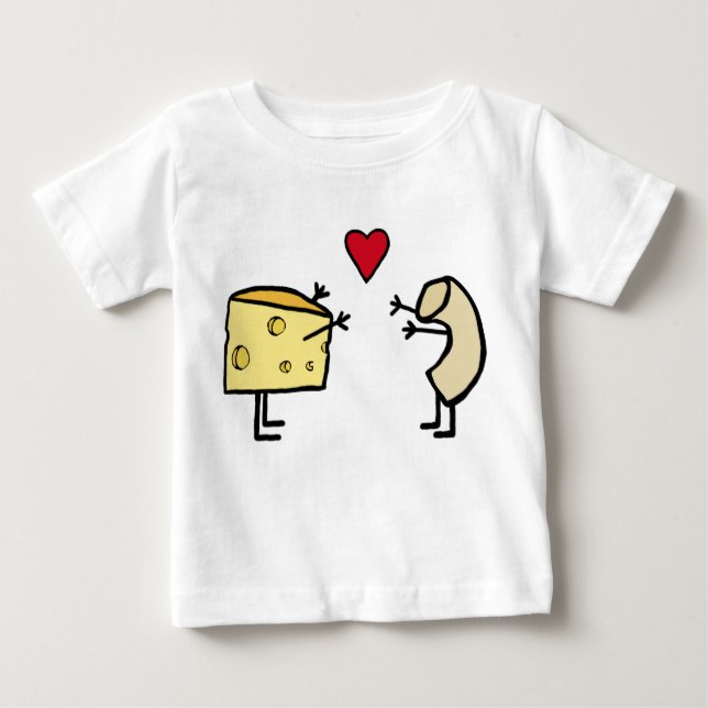 Camiseta Para Bebê Macaroni e Queijo (Frente)