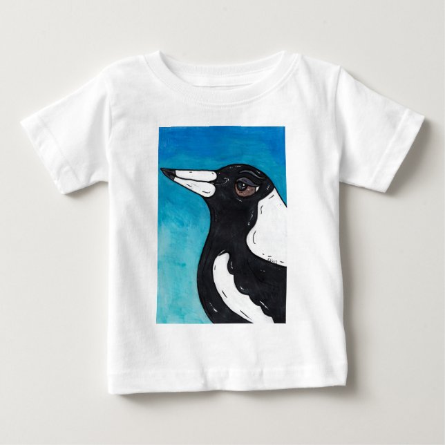Camiseta Para Bebê Macca o Magpie (Frente)