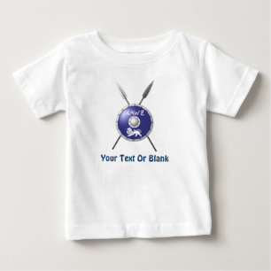 Camiseta Para Bebê Maccabee Shield e Spears