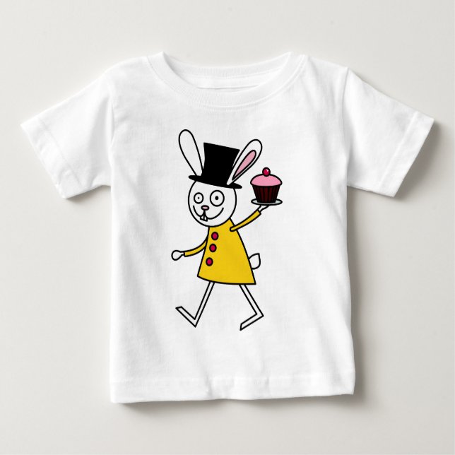 Camiseta Para Bebê Mad March Hare (Frente)