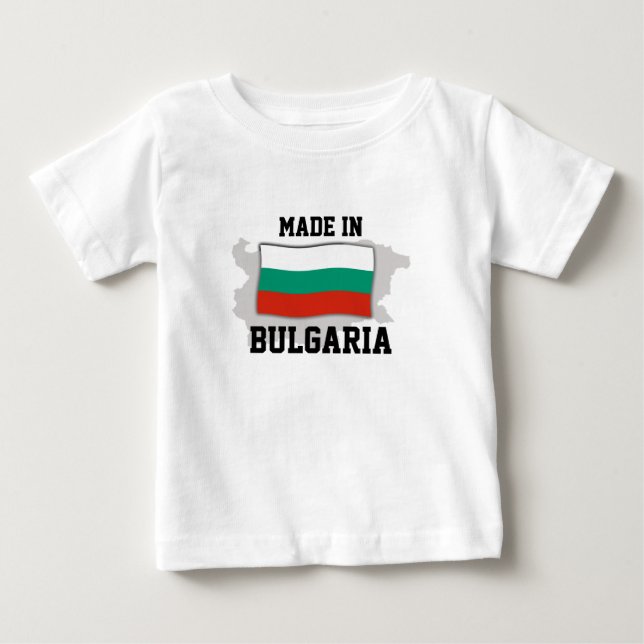 Camiseta Para Bebê Made in Bulgaria (Frente)