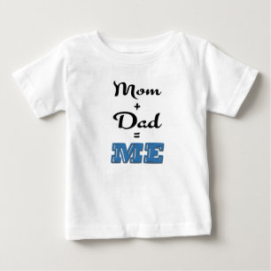 Camiseta Para Bebê Mãe + Pai = ME