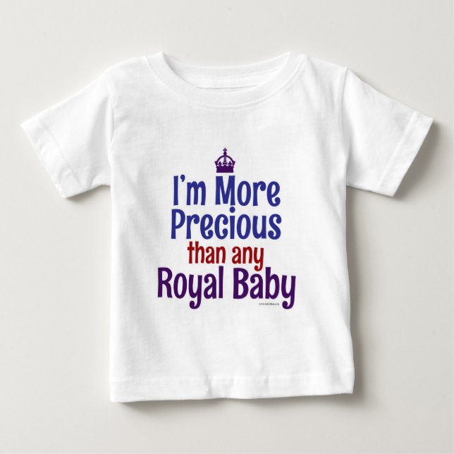 Camiseta Para Bebê Mais Precioso Royal Baby Engraçado Criança Slogan (Frente)