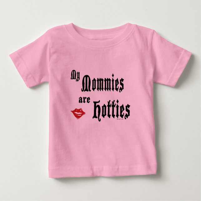 Camiseta Para Bebê Mamãs Hotties (Frente)
