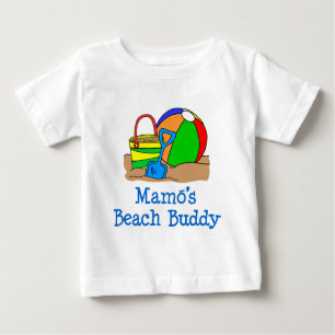 Camiseta Para Bebê Mamo's Beach Buddy