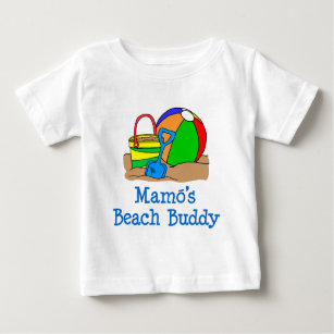 Camiseta Para Bebê Mamo's Beach Buddy