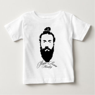 Camiseta Para Bebê Man Bun Segunda