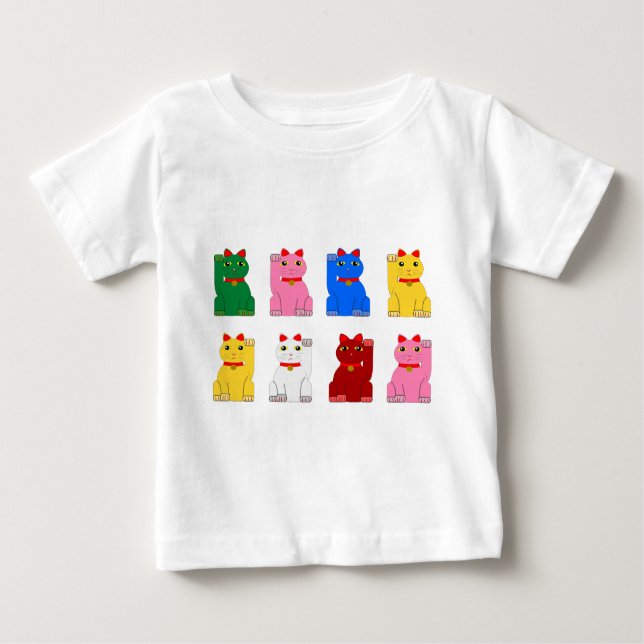 Camiseta Para Bebê maneki neko (Frente)