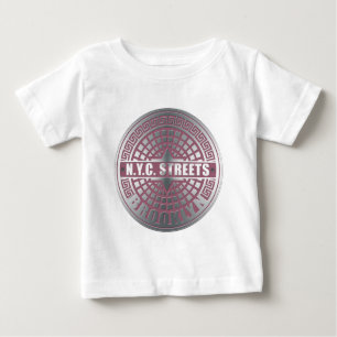 Camiseta Para Bebê Manhole Cobrir Brooklyn