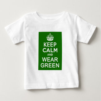 Camiseta Para Bebê MANTENHA CALMA E VISTA VERDE para o Dia das Ruas