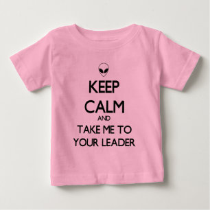 Camiseta Para Bebê Mantenha o líder calmo