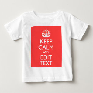 Camiseta Para Bebê Mantenha-se personalizado CALMANDO seu texto em co