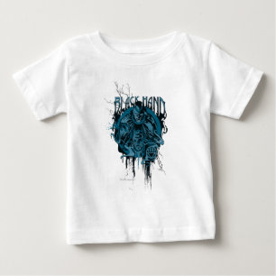 Camiseta Para Bebê Mão preta - colagem gráfica