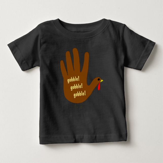 Camiseta Para Bebê Mão Turquia (Frente)