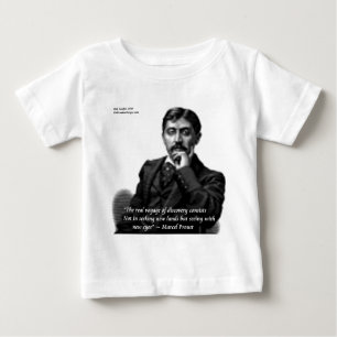 Camiseta Para Bebê Marcel Proust e citação famosa