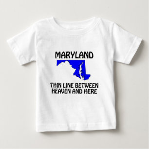 Camiseta Para Bebê Maryland - Linha Tênue Entre o Céu e Aqui