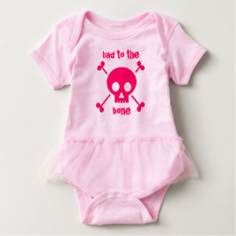 Camiseta Para Bebê Mau para o Cute Ósseo, Rosa, Tutu