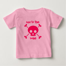Camiseta Para Bebê Mau para o Cute Ósseo, Rosa, Tutu