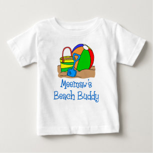 Camiseta Para Bebê Meemaw's Beach Buddy