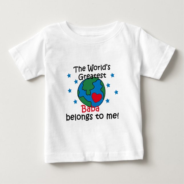 Camiseta Para Bebê Melhor Baba pertence a mim (Frente)