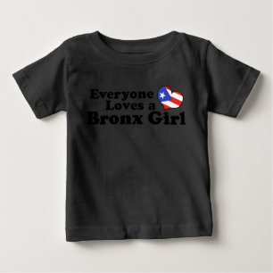Camiseta Para Bebê Menina de Bronx do porto-riquenho