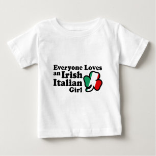 Camiseta Para Bebê Menina italiana irlandesa