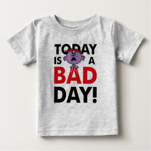 Camiseta Para Bebê Menina Naughty Hoje é um dia ruim