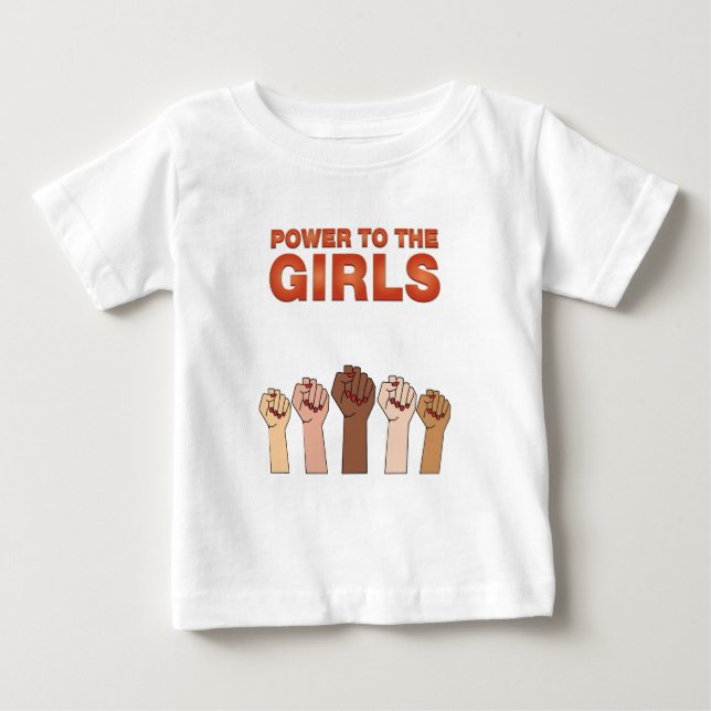 Camiseta Para Bebê Meninas Poderosas Empoderam Garotas Fortes E Camis (Frente)