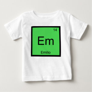 Camiseta Para Bebê Mesa Periódica do Elemento de Química do Nome do