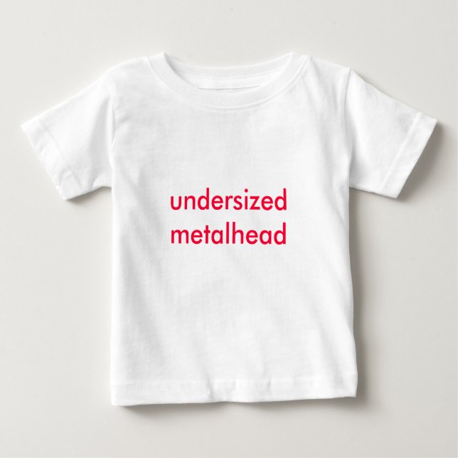 Camiseta Para Bebê metalhead subdimensionado (Frente)