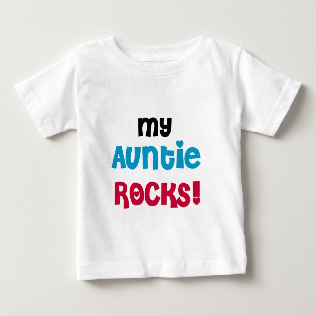 Camiseta Para Bebê Meu Auntie Rocha (Frente)