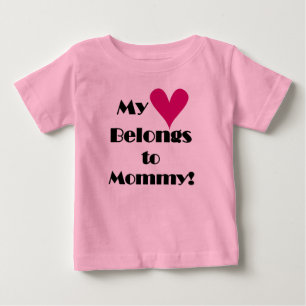 Camiseta Para Bebê Meu Coração Pertence à Mamãe