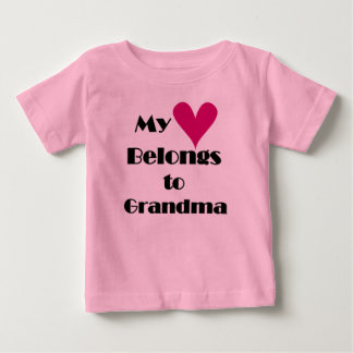 Camiseta Para Bebê Meu Coração Pertence à Vovó